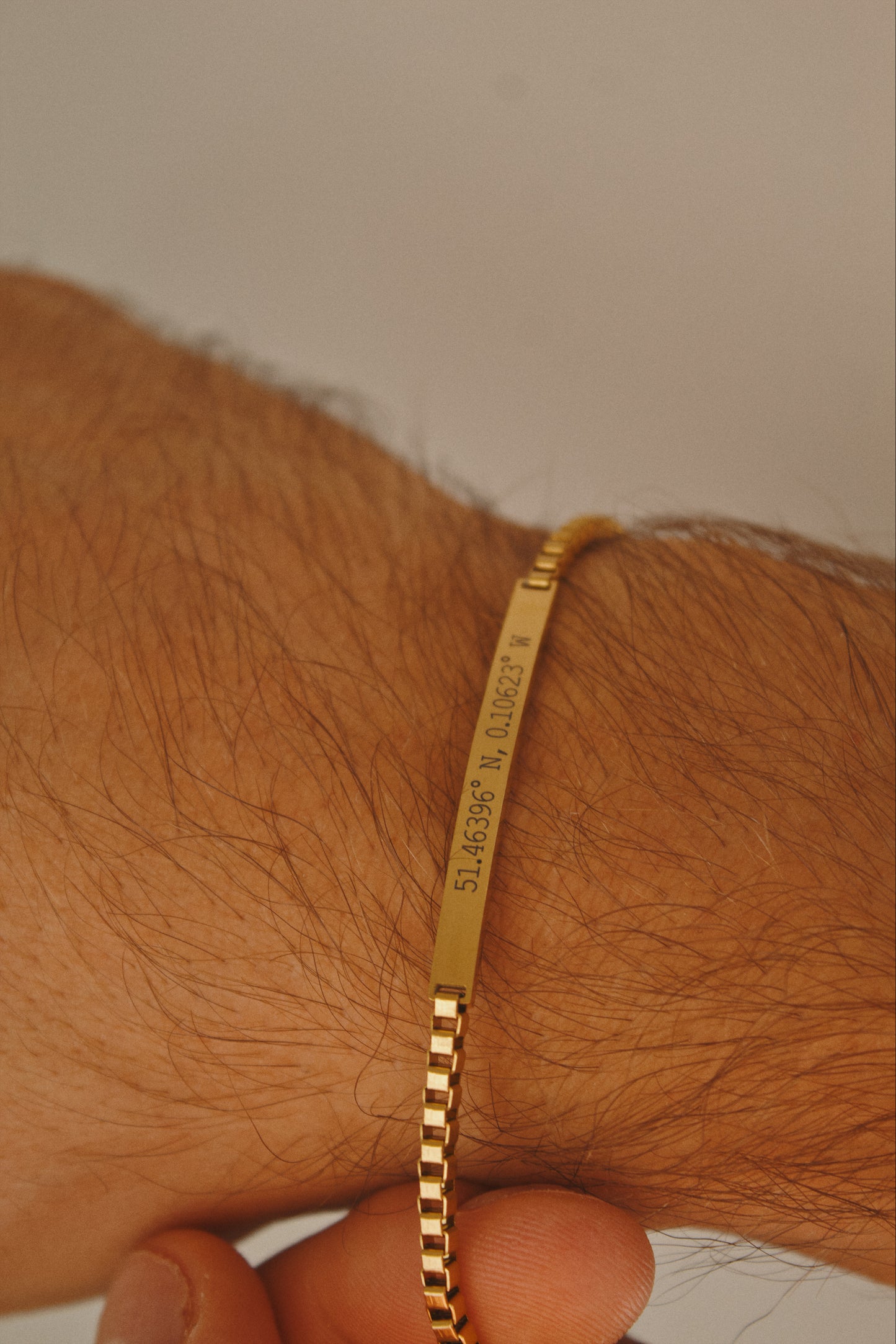 Gold Personalised Chain Bracelet