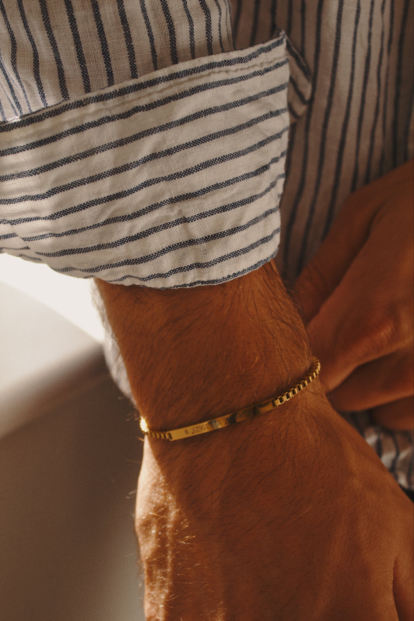 Gold Personalised Chain Bracelet