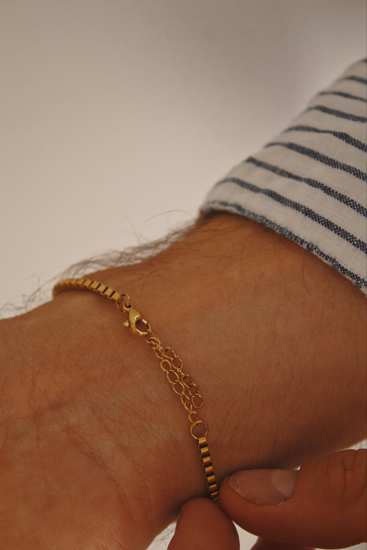 Gold Personalised Chain Bracelet