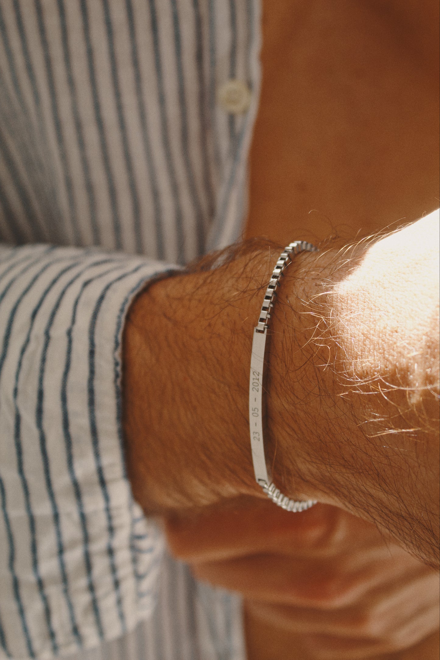 Silver Personalised Chain Bracelet