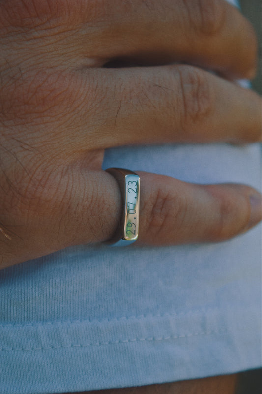 Personalised Silver Signet Ring