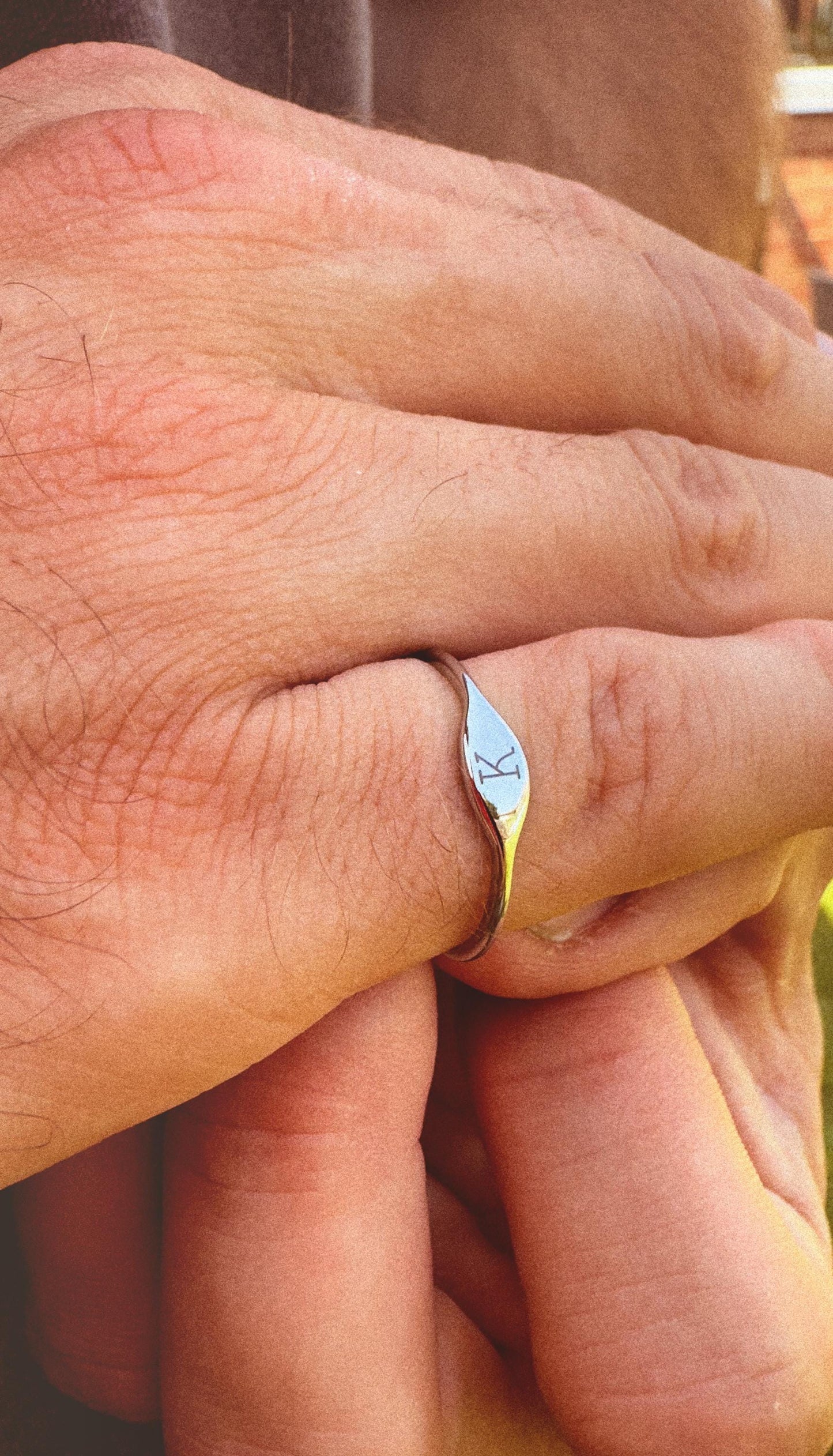 Silver Personalised Initial Signet Ring