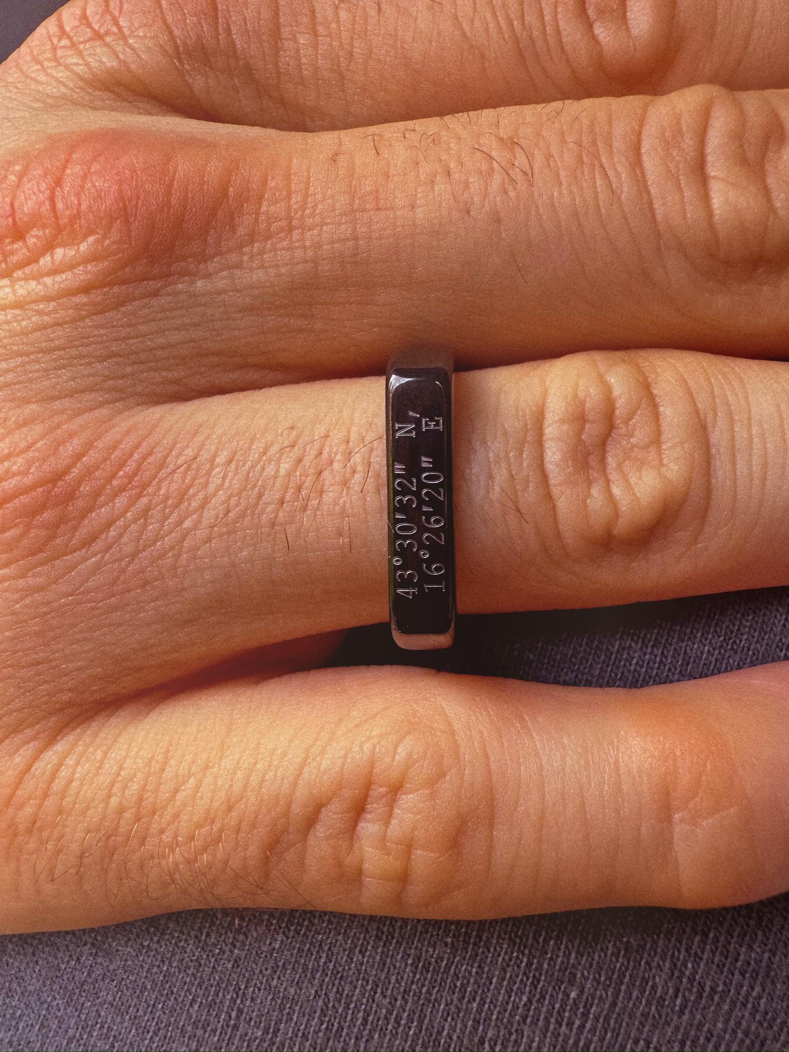 Black Personalised Signet Ring