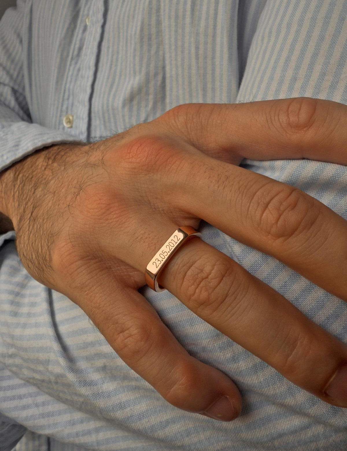 Rose Gold Personalised Signet Ring