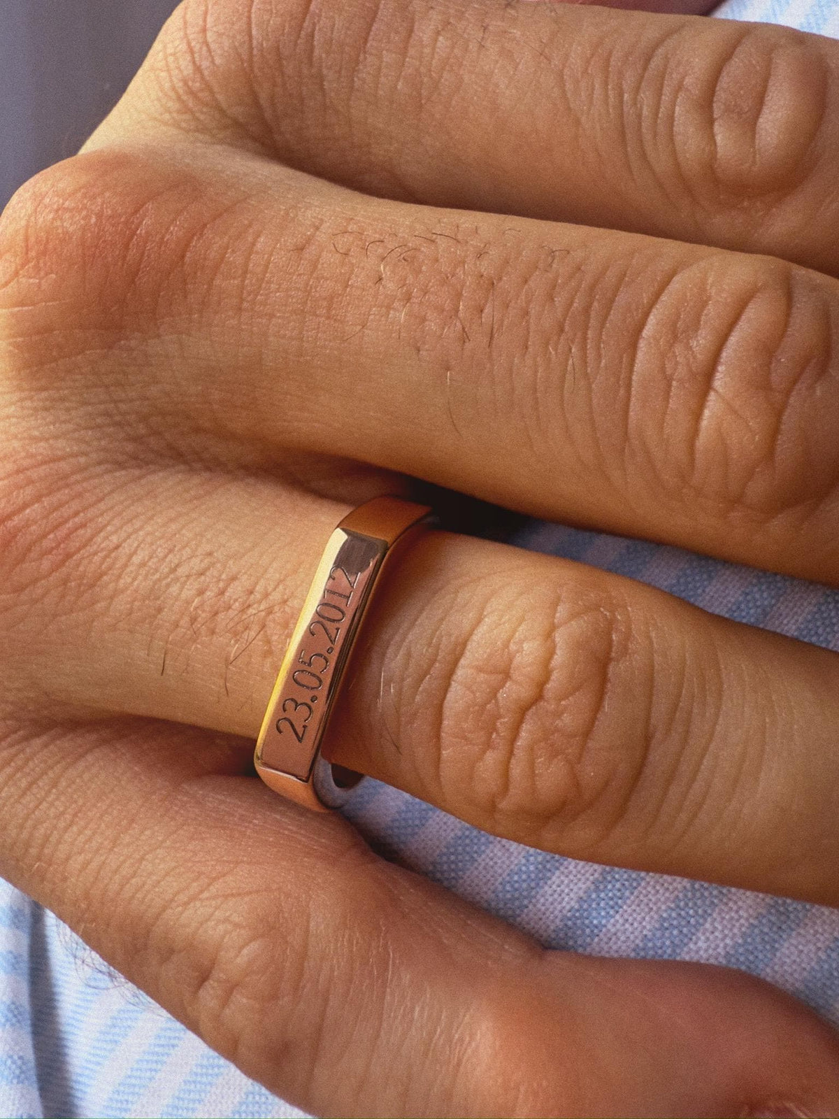 Rose Gold Personalised Signet Ring